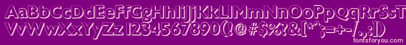 ChantillyshadowBold Font – Pink Fonts on Purple Background