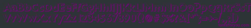 ChantillyshadowBold Font – Purple Fonts on Black Background