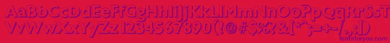 ChantillyshadowBold-Schriftart – Violette Schriften auf rotem Hintergrund