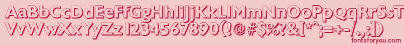 ChantillyshadowBold Font – Red Fonts on Pink Background