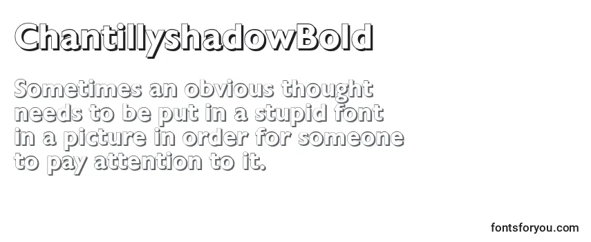 Review of the ChantillyshadowBold Font