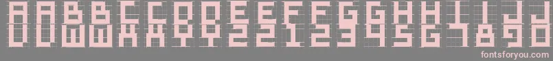 フォントSketchiquad – 灰色の背景にピンクのフォント