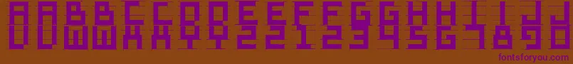 Sketchiquad Font – Purple Fonts on Brown Background