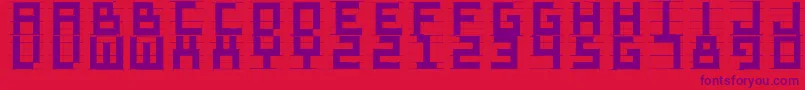 Sketchiquad Font – Purple Fonts on Red Background