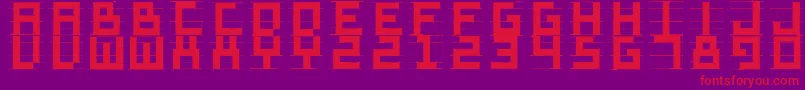 Sketchiquad Font – Red Fonts on Purple Background