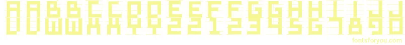 Fonte Sketchiquad – fontes amarelas em um fundo branco