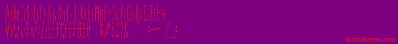 Corder Font – Red Fonts on Purple Background