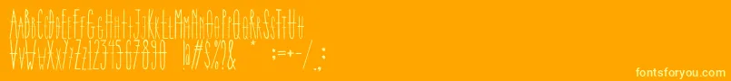 Corder Font – Yellow Fonts on Orange Background