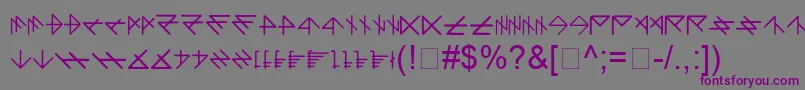 Шрифт DliDarkscript – фиолетовые шрифты на сером фоне
