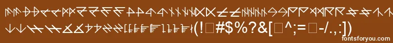 フォントDliDarkscript – 茶色の背景に白い文字