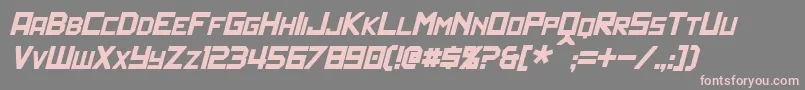 PolitikItalic Font – Pink Fonts on Gray Background