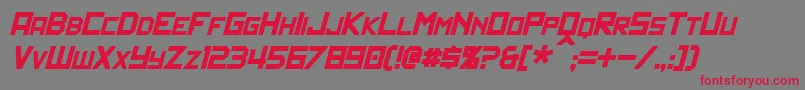 PolitikItalic Font – Red Fonts on Gray Background