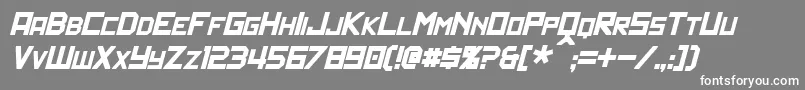 PolitikItalic Font – White Fonts on Gray Background