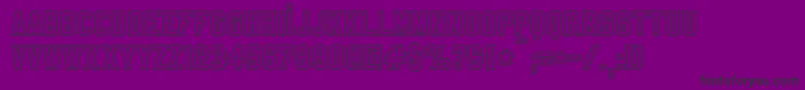 Шрифт SablonUpOutline – чёрные шрифты на фиолетовом фоне
