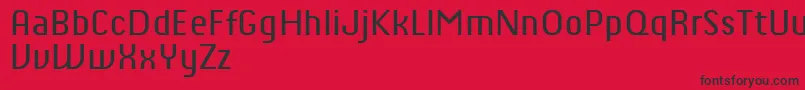 ChiqReducedRegular Font – Black Fonts on Red Background