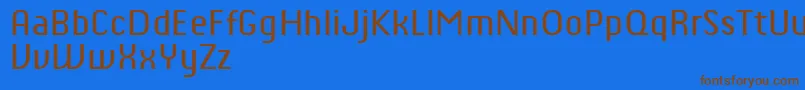 ChiqReducedRegular Font – Brown Fonts on Blue Background