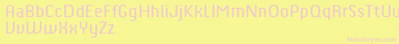 ChiqReducedRegular Font – Pink Fonts on Yellow Background