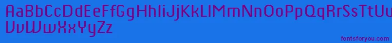 ChiqReducedRegular Font – Purple Fonts on Blue Background