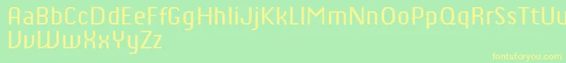 Czcionka ChiqReducedRegular – żółte czcionki na zielonym tle