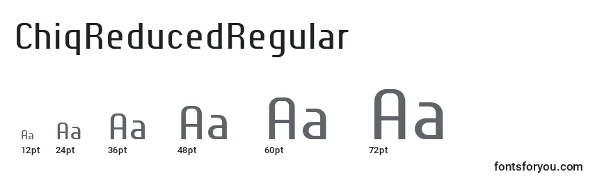Размеры шрифта ChiqReducedRegular (108962)