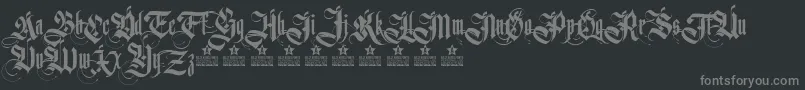 GermanikaPersonalUse Font – Gray Fonts on Black Background
