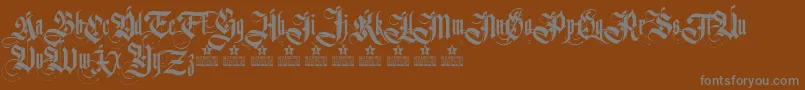 GermanikaPersonalUse Font – Gray Fonts on Brown Background