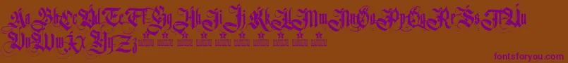 GermanikaPersonalUse Font – Purple Fonts on Brown Background
