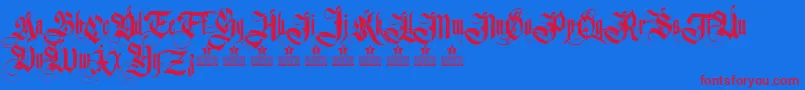 fuente GermanikaPersonalUse – Fuentes Rojas Sobre Fondo Azul