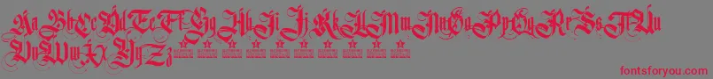 GermanikaPersonalUse Font – Red Fonts on Gray Background