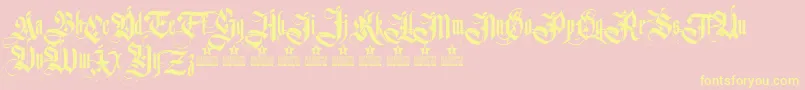 GermanikaPersonalUse Font – Yellow Fonts on Pink Background