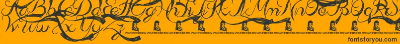 AdmirationPains Font – Black Fonts on Orange Background