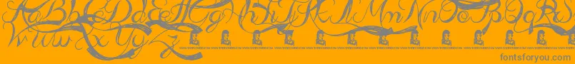 AdmirationPains Font – Gray Fonts on Orange Background