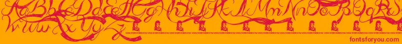AdmirationPains Font – Red Fonts on Orange Background