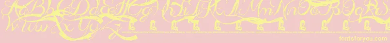 AdmirationPains Font – Yellow Fonts on Pink Background