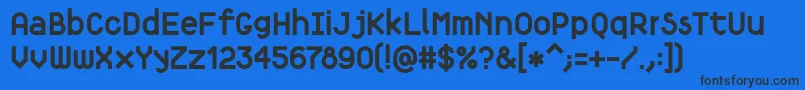 Fortyfive Font – Black Fonts on Blue Background