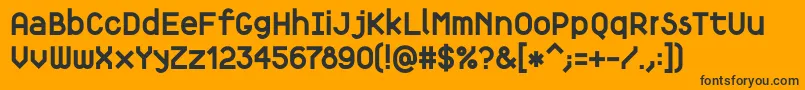 Fortyfive Font – Black Fonts on Orange Background