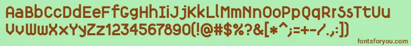 Fortyfive Font – Brown Fonts on Green Background