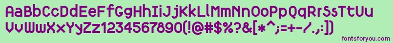 Fortyfive Font – Purple Fonts on Green Background