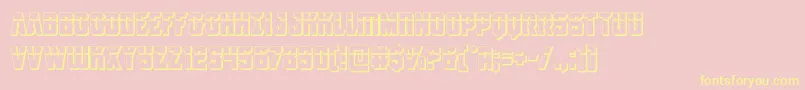 Antilleslaser3D Font – Yellow Fonts on Pink Background