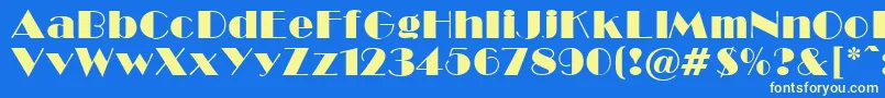 BroadwayNormal Font – Yellow Fonts on Blue Background