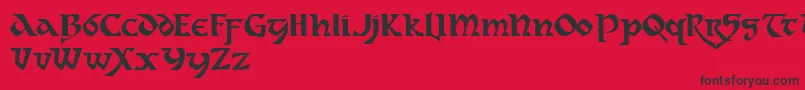 Dahaut ffy Font – Black Fonts on Red Background