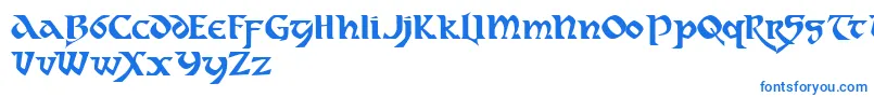 Шрифт Dahaut ffy – синие шрифты на белом фоне