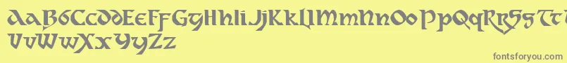 Dahaut ffy Font – Gray Fonts on Yellow Background