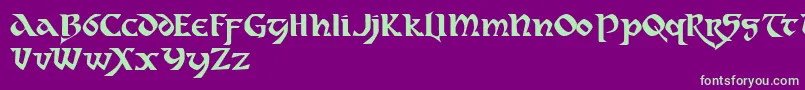 Dahaut ffy-Schriftart – Grüne Schriften auf violettem Hintergrund