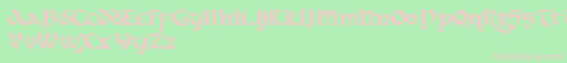 Dahaut ffy Font – Pink Fonts on Green Background