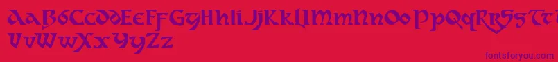 Dahaut ffy Font – Purple Fonts on Red Background