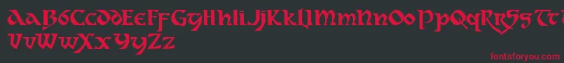 Dahaut ffy Font – Red Fonts on Black Background