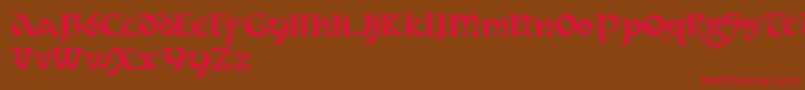 Dahaut ffy Font – Red Fonts on Brown Background