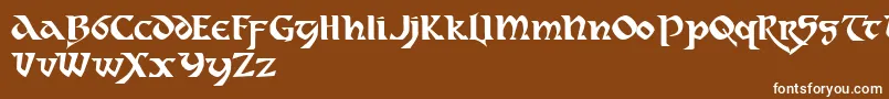 Шрифт Dahaut ffy – белые шрифты на коричневом фоне