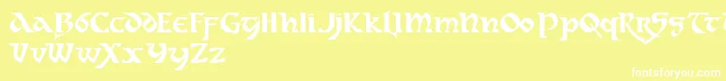 Dahaut ffy Font – White Fonts on Yellow Background